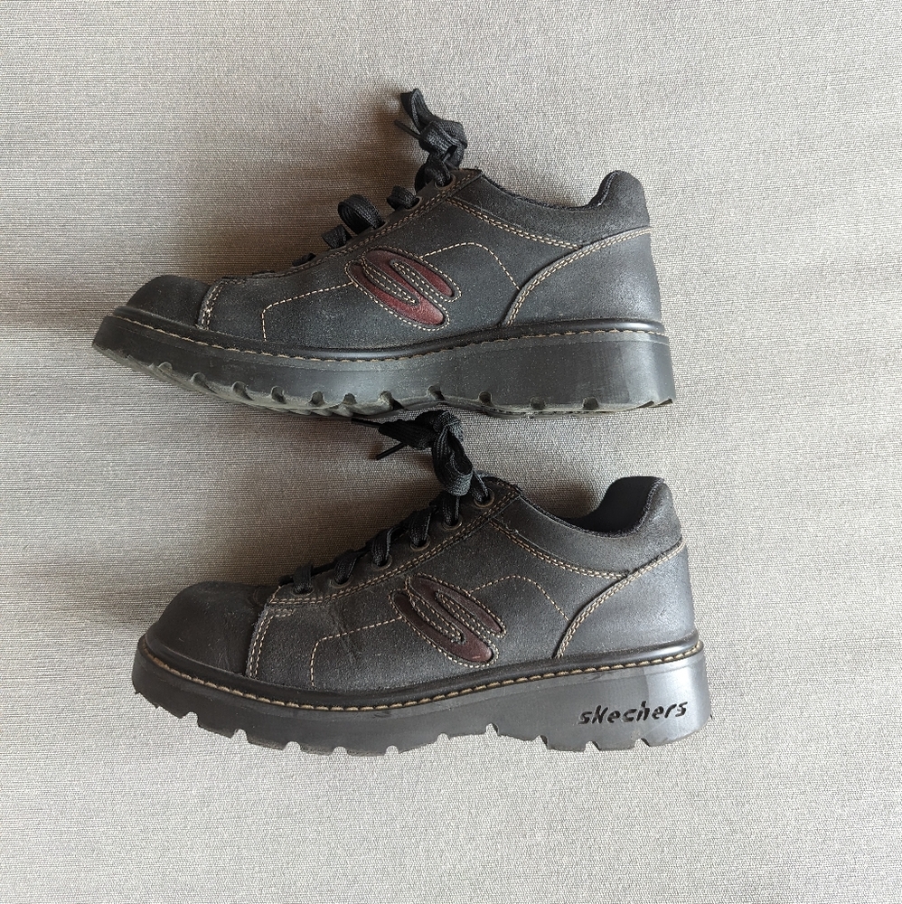 Vintage Skechers Black Oxford Shoes Size 8